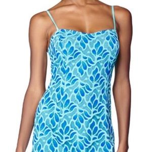 Lilly Pulitzer blue lace strapless dress